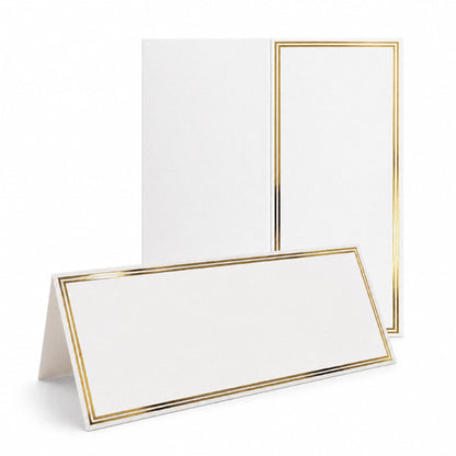 40Pcs Blank Tent Place Cards, 3.5*11Inch Table Setting Name Seating Labels