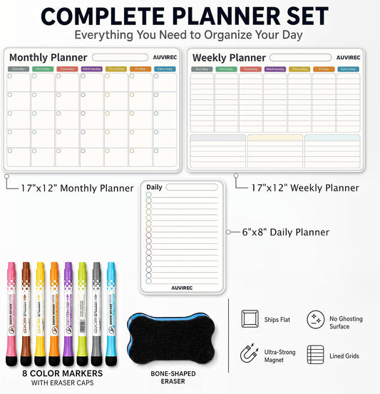 Magnetic Calendar for Refrigerator, Dry Erase Fridge Calendar