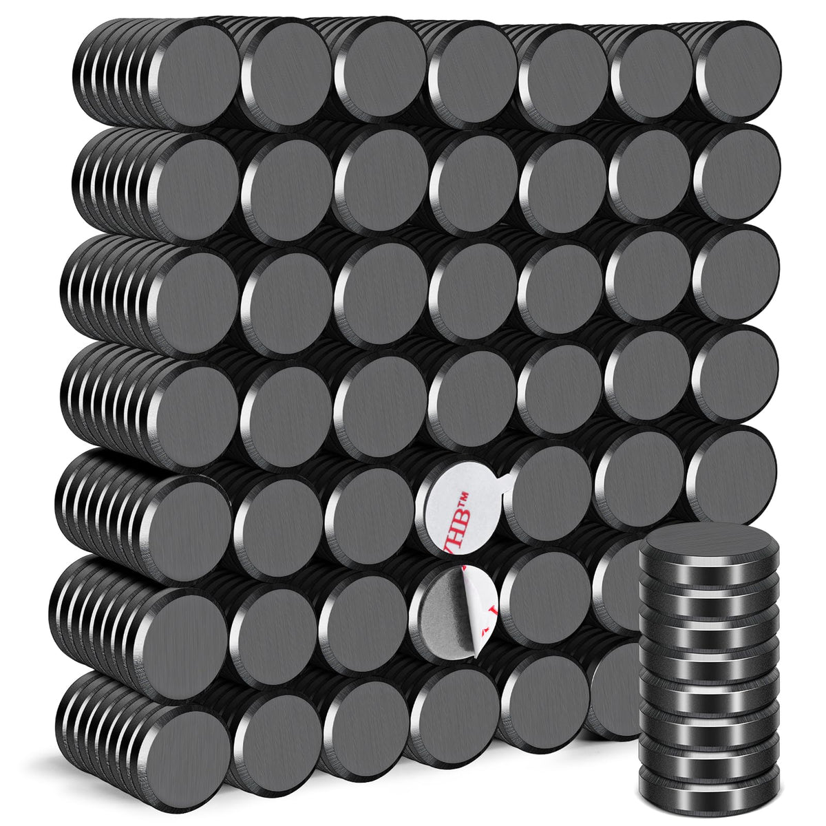 DIYMAG Strong Adhesive Magnets, 90pcs 0.7x0.12in Fridge Magnet