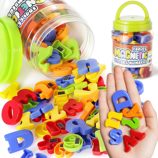 LovesTown 104 PCS Magnetic Letters Numbers, Uppercase and Lowercase