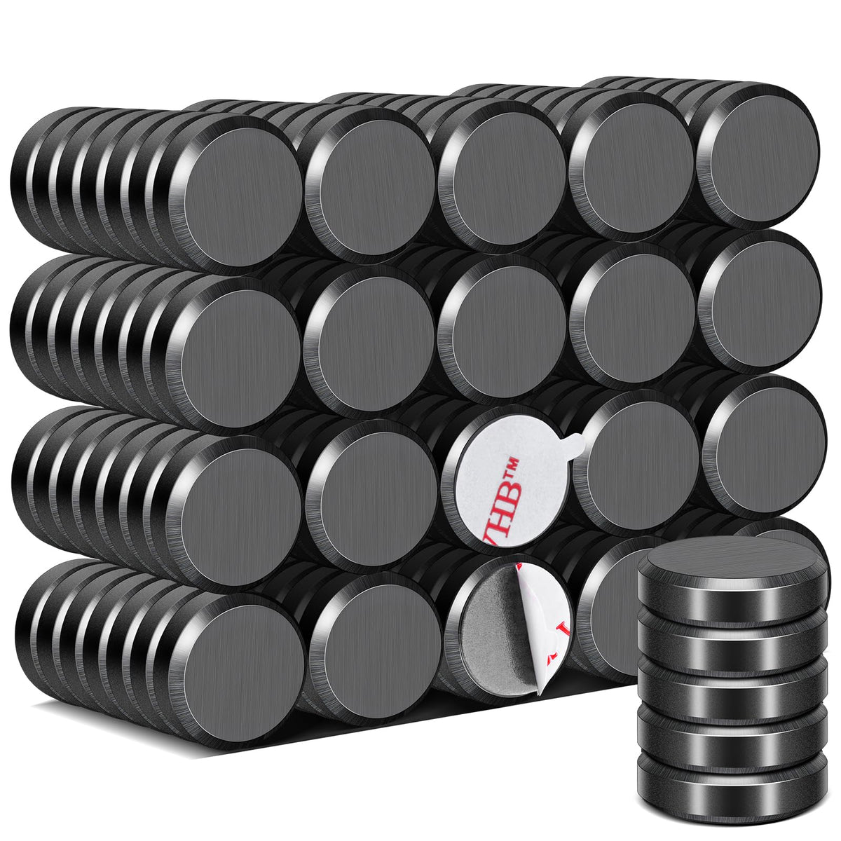 DIYMAG Strong Adhesive Magnets, 90pcs 0.7x0.12in Fridge Magnet