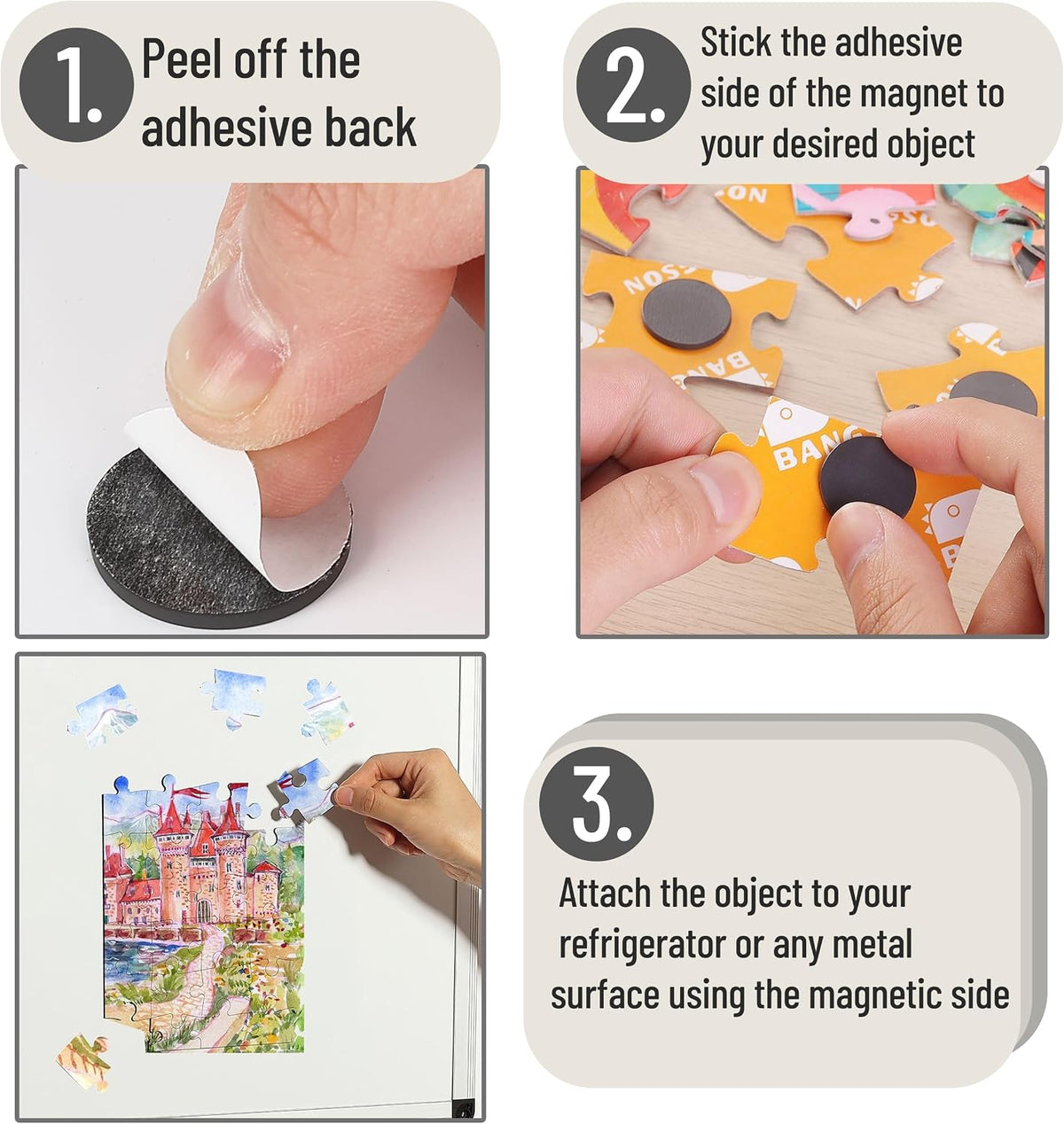 Mr. Pen- Self Adhesive Magnet Dots, 120 pcs, Flexible and Extra Thin
