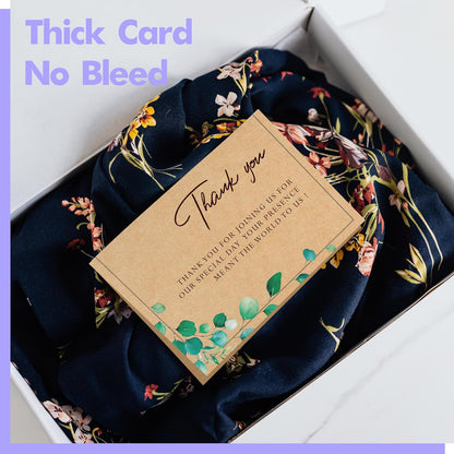 100 PCS Kraft Place Cards, Small Tent Cards with Green Plant Design Delicate Seating Cards Blank Name Cards Escort Cards for Wedding, Table, Dinner Parties, Receptions (2” x 3.5”, Greenery Design)