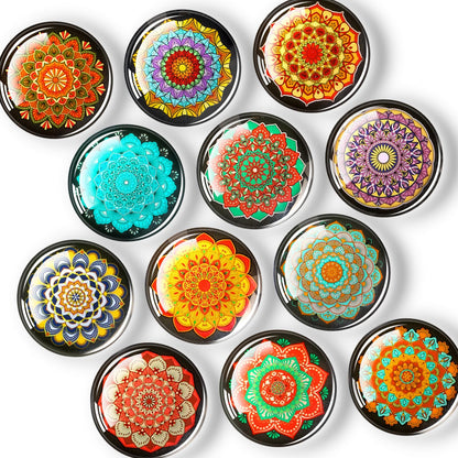 FINDMAG 12 Pack Fridge Magnets, Refrigerator Magnets Decorative for Locker
