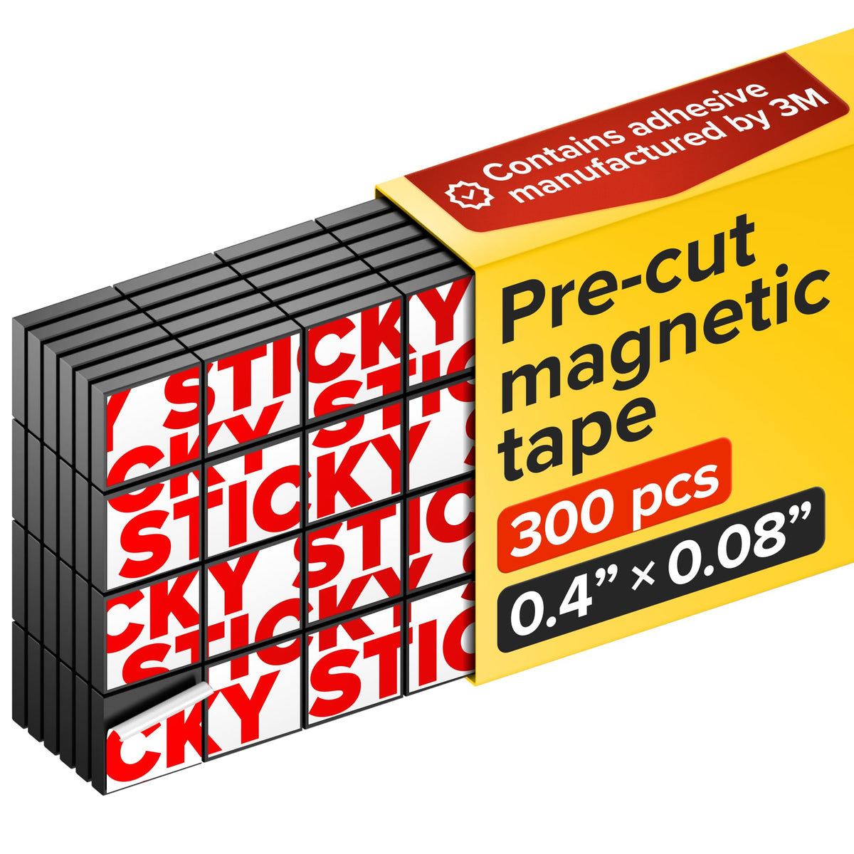 Super Sticky Magnetic Tape for DIY & Crafts, 20ft x 1/2in (6m x 1.25cm)
