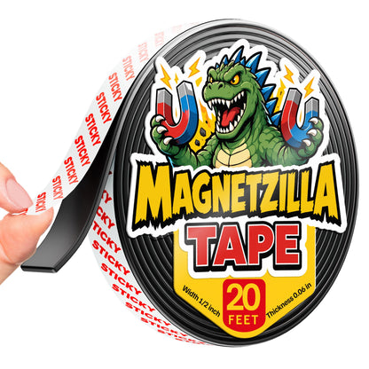 Super Sticky Magnetic Tape for DIY & Crafts, 20ft x 1/2in (6m x 1.25cm)