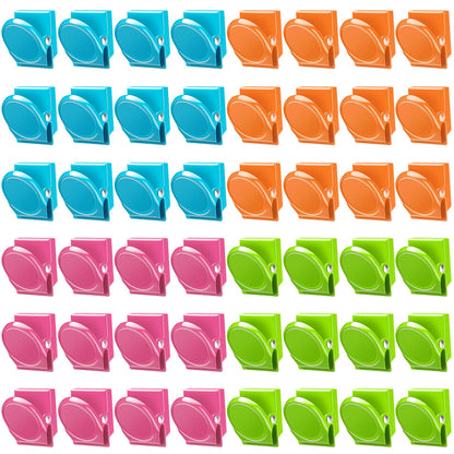 VICNOVA Magnetic Clips, 24 Pieces Magnetic Metal Chip Clips Fridge Magnets Refrigerator Whiteboard Locker Magnets Heavy Duty Clip Classroom Organization Teacher Must Haves School Supplies Accessories