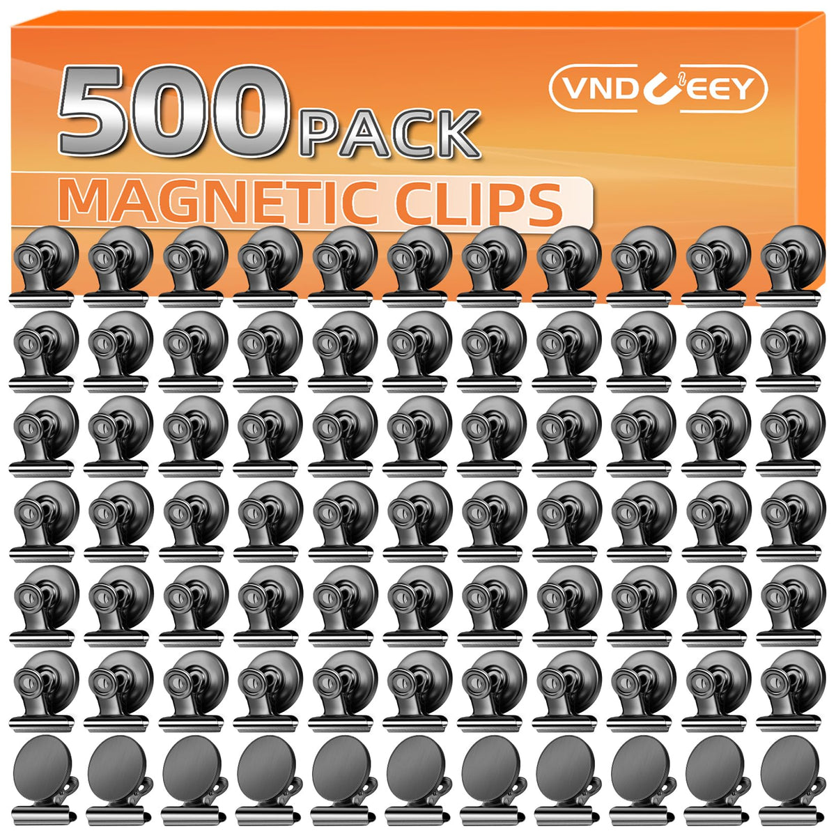 VNDUEEY 20 Pack Fridge Magnets Refrigerator Magnets, Strong Magnetic Clips Heavy Duty, Magnet Clips for Whiteboard, Magnets for Fridge Locker Office Accessories (Silver)