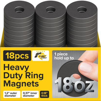 Strong Ceramic Round Adhesive Magnets, 0.7x0.12 (18x3mm), 100 Pcs