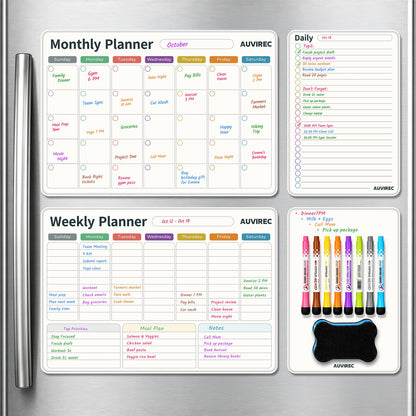 Magnetic Calendar for Refrigerator, Dry Erase Fridge Calendar