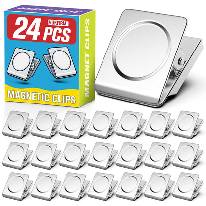 12 Pack Large Magnetic Clips Heavy Duty, Strong Magnet Clips for Notes