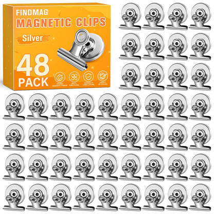 FINDMAG Fridge Magnets, Colorful Magnetic Clips for Fridge Notes, 12 Pack