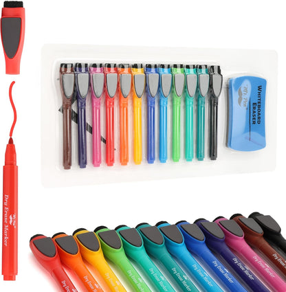 Mr. Pen- Magnetic Dry Erase Markers, 12 Pack with Whiteboard Eraser