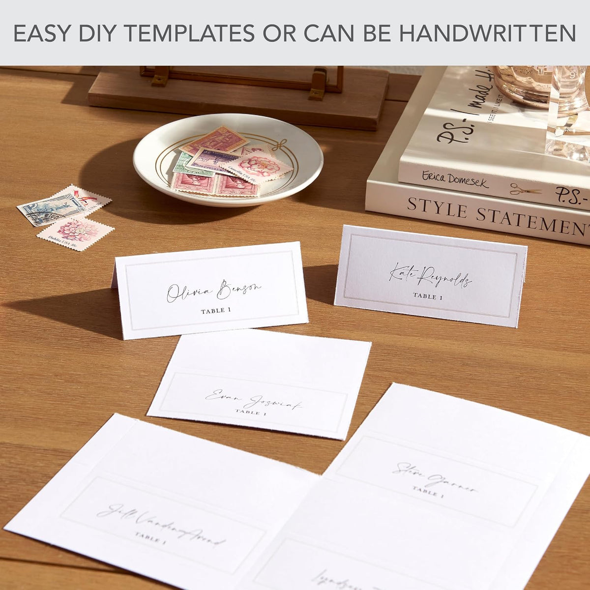 Gartner Studios Printable Place Cards, White Pearl Border, 48 Count