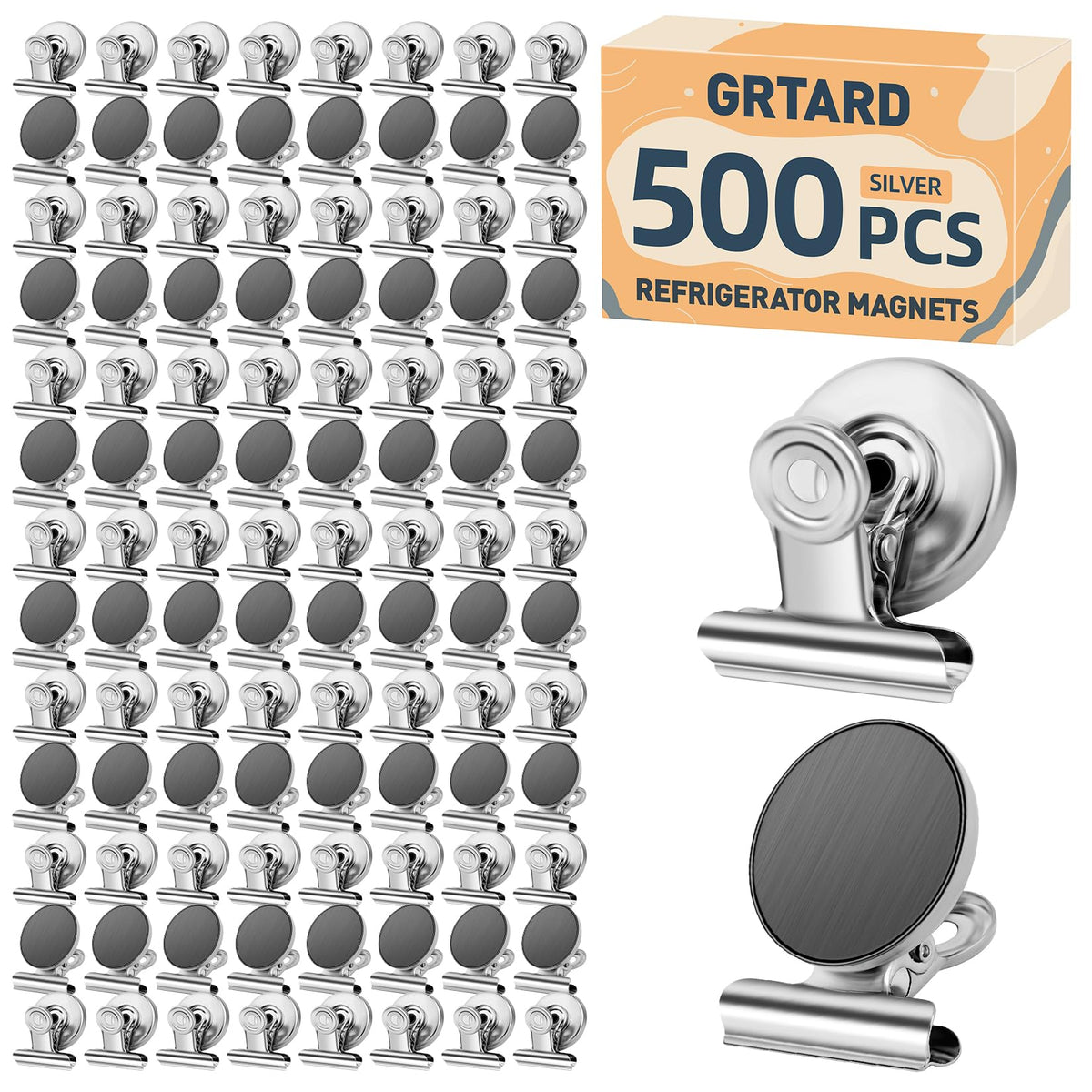 Grtard 12 Pack Magnetic Clips, Fridge Magnets Refrigerator Magnets