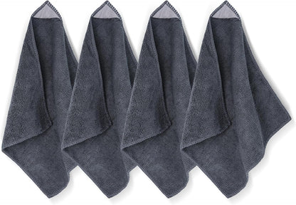 GoClimber 4 Pack Magnetic Microfiber Cleaning Cloth, Dry Erase Erasers Cleaner for Whiteboards, Blackboards, Chalkboards, Glassboards, Home, Office, School, Gray, 10'' x 9.25''