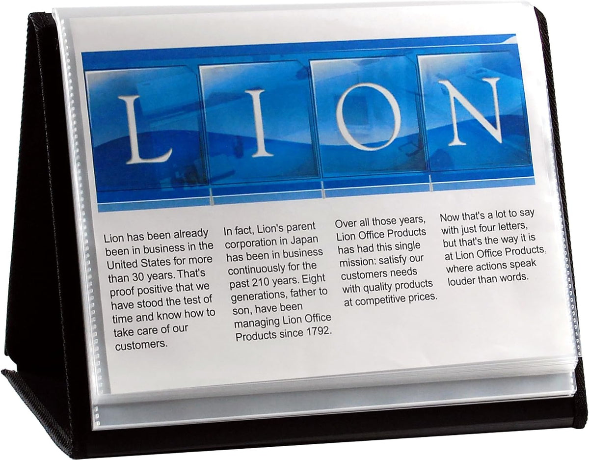 Lion Flip-N-Tell Display Book-N-Easel, Letter, Vertical, 1 ea (39009-V)
