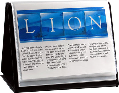 Lion Flip-N-Tell Display Book-N-Easel, Letter, Vertical, 1 ea (39009-V)