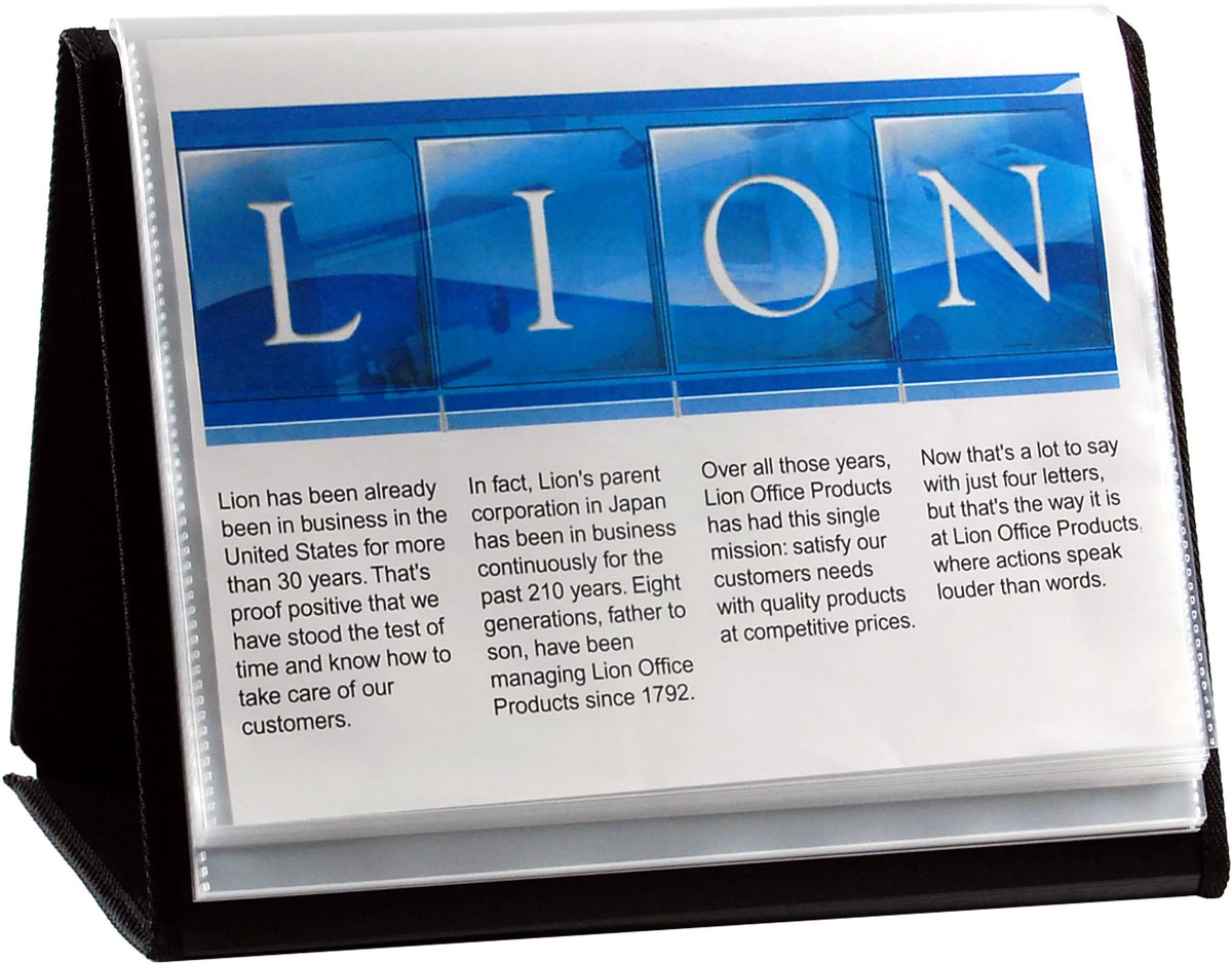 Lion Flip-N-Tell Display Book-N-Easel, Letter, Vertical, 1 ea (39009-V)
