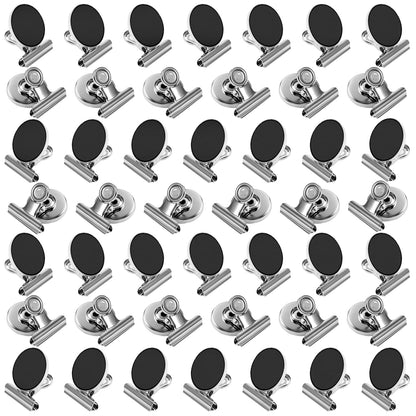 VNDUEEY 20 Pack Fridge Magnets Refrigerator Magnets, Strong Magnetic Clips Heavy Duty, Magnet Clips for Whiteboard, Magnets for Fridge Locker Office Accessories (Silver)
