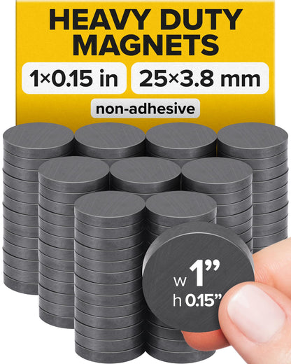 Strong Ceramic Round Adhesive Magnets, 0.7x0.12 (18x3mm), 100 Pcs