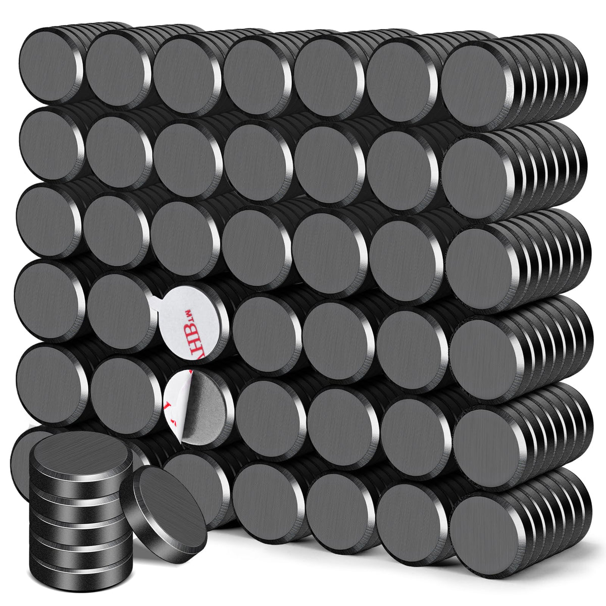 DIYMAG Strong Adhesive Magnets, 90pcs 0.7x0.12in Fridge Magnet