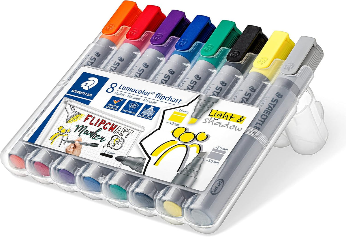 STAEDTLER Lumocolor Flipchart Marker: Set of 8