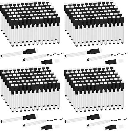 72 Pcs Black Magnetic Dry Erase Markers, Fine Point, Eraser Cap