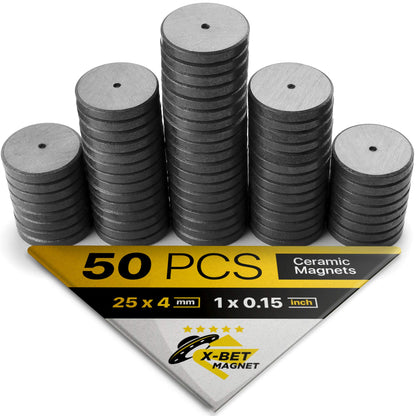 Strong Ceramic Round Adhesive Magnets, 0.7x0.12 (18x3mm), 100 Pcs
