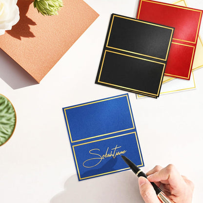 Place Cards for Table Setting,250g Premium Tent Cards, Red