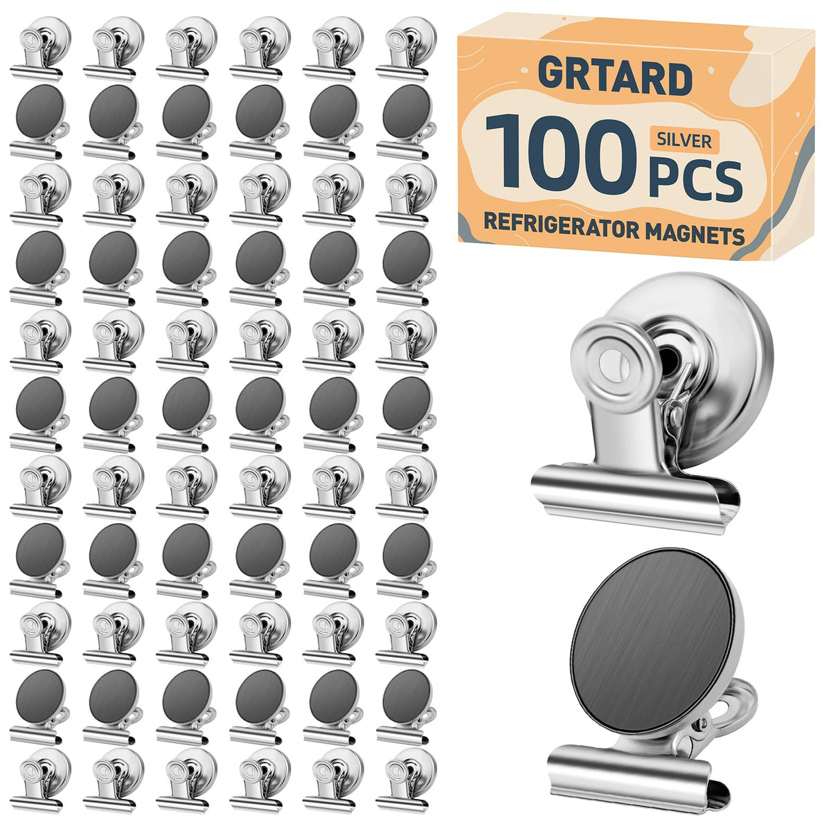 Grtard 12 Pack Magnetic Clips, Fridge Magnets Refrigerator Magnets