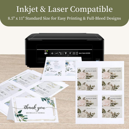 Printable Place Cards 2" x 3.5" 160 Pcs