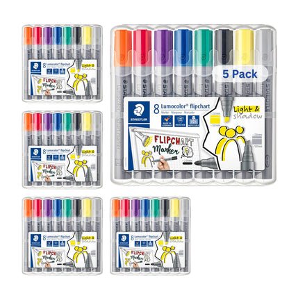 STAEDTLER Lumocolor Flipchart Marker: Set of 8
