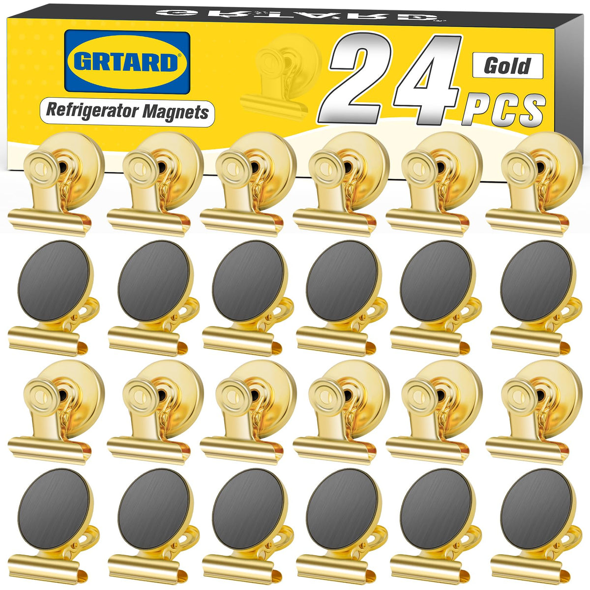 Grtard 12 Pack Magnetic Clips, Fridge Magnets Refrigerator Magnets