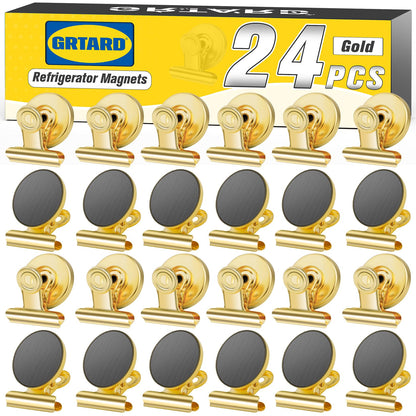 Grtard 12 Pack Magnetic Clips, Fridge Magnets Refrigerator Magnets