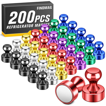 FINDMAG Fridge Magnets, Magnets for Whiteboard, Kitchen, 14 Pack, Colorful