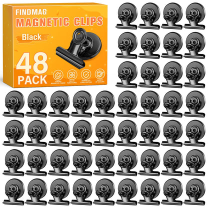 FINDMAG Fridge Magnets, Colorful Magnetic Clips for Fridge Notes, 12 Pack
