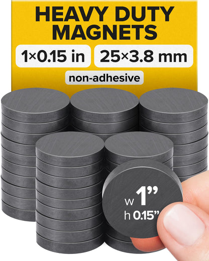 Strong Ceramic Round Adhesive Magnets, 0.7x0.12 (18x3mm), 100 Pcs