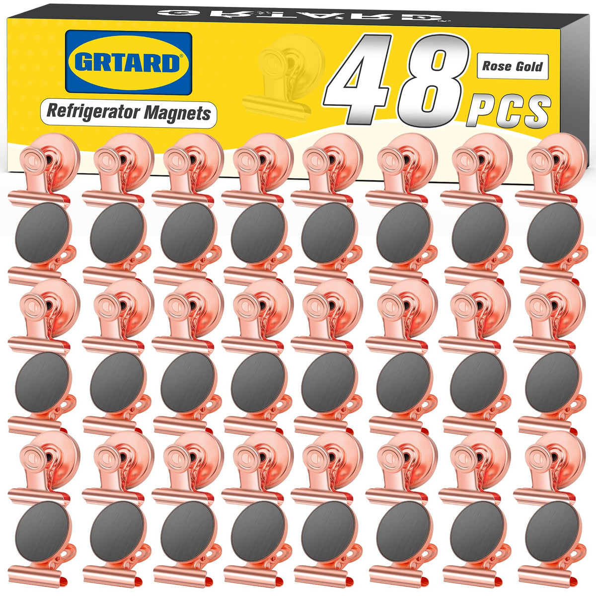 Grtard 12 Pack Magnetic Clips, Fridge Magnets Refrigerator Magnets