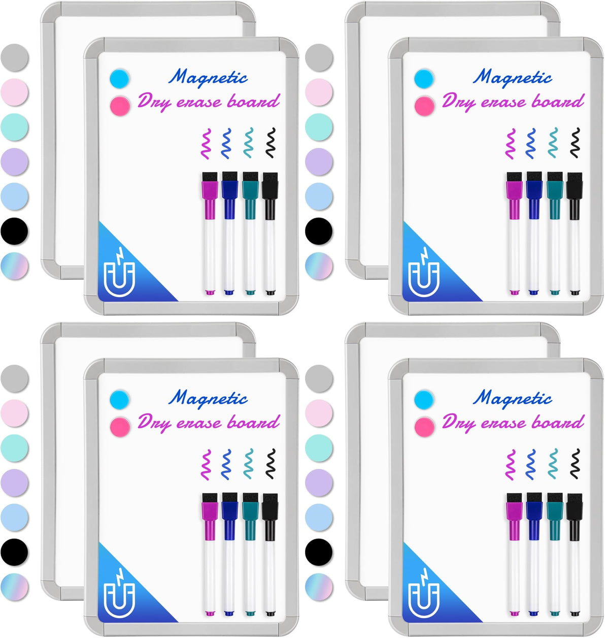 VUSIGN Magnetic Dry Erase Board, 8.5 x 11 Inches White Board, Pink
