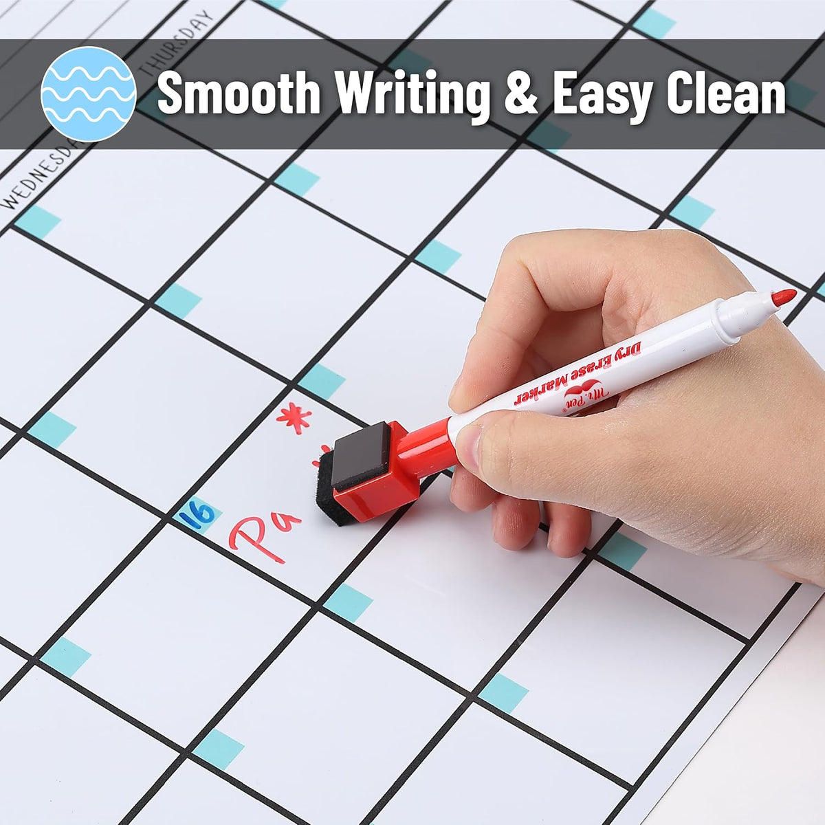 Mr. Pen- Dry Erase Calendar for Fridge, Magnetic, 14.7 x 11.8