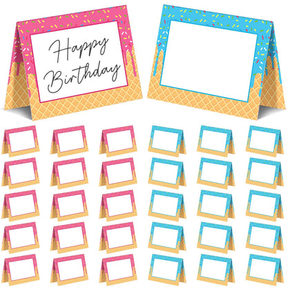 Affrolling 30 Pcs Race Car Table Place Cards Name Cards Fold Name Tents