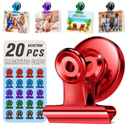 12 Pack Large Magnetic Clips Heavy Duty, Strong Magnet Clips for Notes