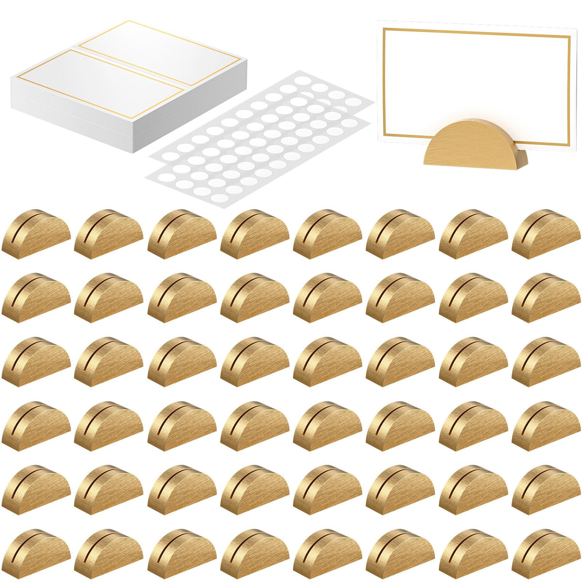 Uniclife 48 Pcs Place Card Holders for Wedding Party Tables