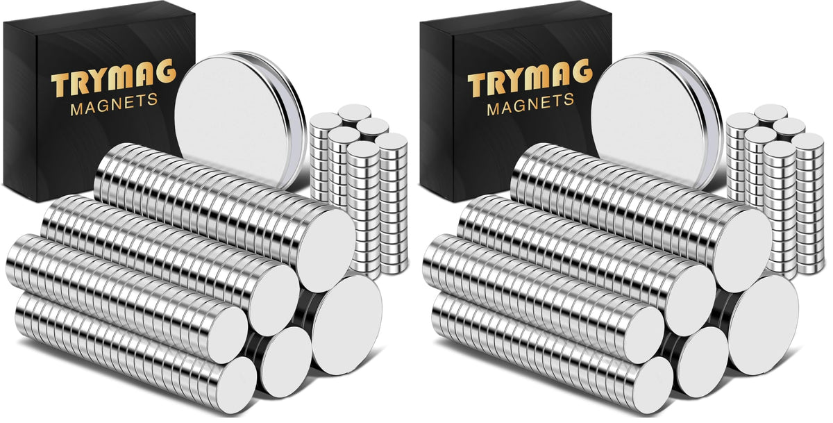 TRYMAG Small Strong Magnets, 6 Sizes Rare Earth Magnet, 255Pcs