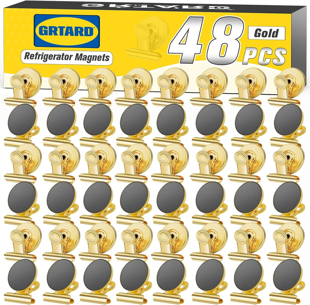 Grtard 12 Pack Magnetic Clips, Fridge Magnets Refrigerator Magnets