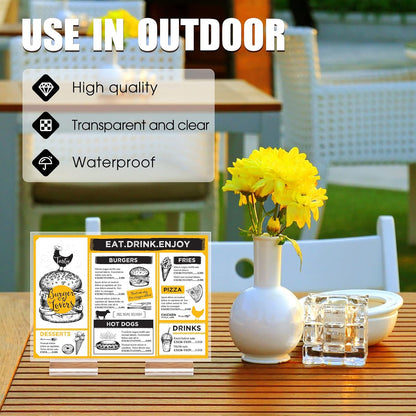 Blulu 20 Pieces 2 Inch Acrylic Place Card Holders Clear Stands Base with 3 mm Card Slot Numbers Display Table Sign for Wedding Exhibition Office Cafe Restaurant Photo Menu Meeting Table Decorations