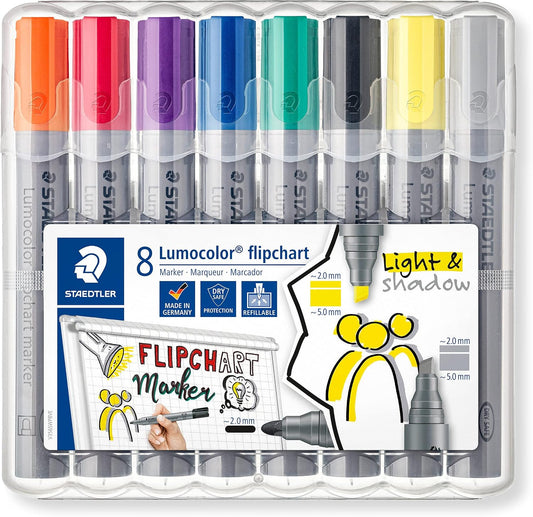 STAEDTLER Lumocolor Flipchart Marker: Set of 8