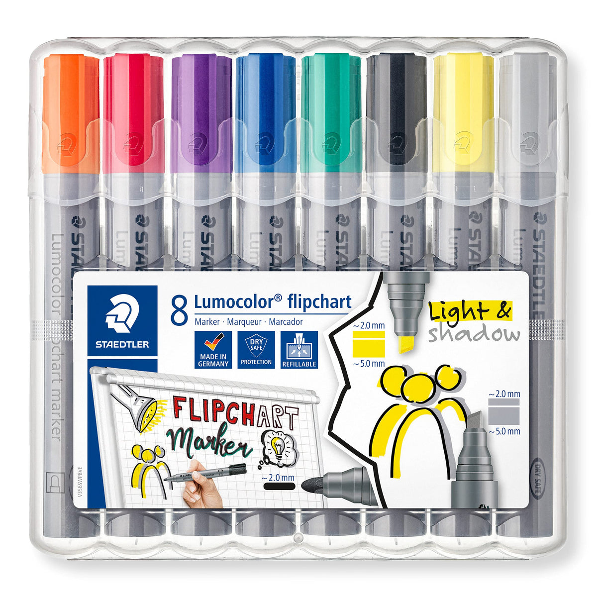STAEDTLER Lumocolor Flipchart Marker: Set of 8