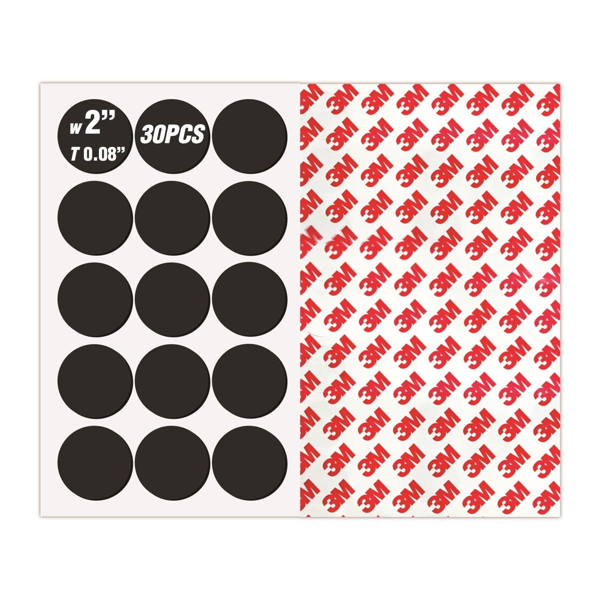 Small Magnets with Adhesive Backing for Crafts,Self Sticky Magnetic Sticker,Round Adhesive Dot Magnets for Classroom (36Pcs Circle 3/4 X 0.08 Rubber Magnets)
